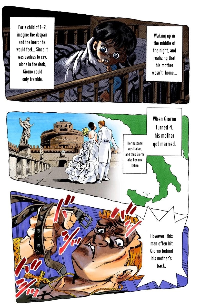 JoJo's Bizarre Adventure Part 5 - Vento Aureo (Official Colored) Chapter 5 page 4 - Chapter 5: Buccellati's Coming! Part 2