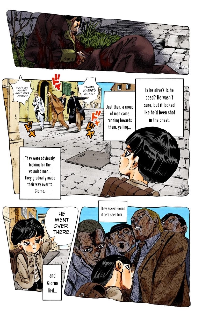 JoJo's Bizarre Adventure Part 5 - Vento Aureo (Official Colored) Chapter 5 page 6 - Chapter 5: Buccellati's Coming! Part 2