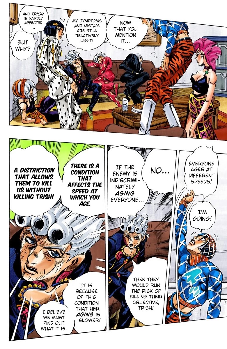 JoJo's Bizarre Adventure Part 5 - Vento Aureo (Official Colored) Chapter 50 page 10 - Chapter 50: The Grateful Dead Part 2