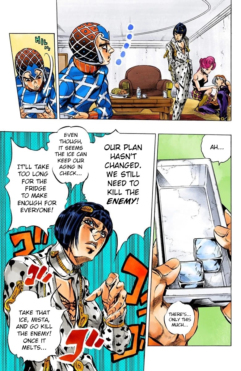 JoJo's Bizarre Adventure Part 5 - Vento Aureo (Official Colored) Chapter 50 page 15 - Chapter 50: The Grateful Dead Part 2
