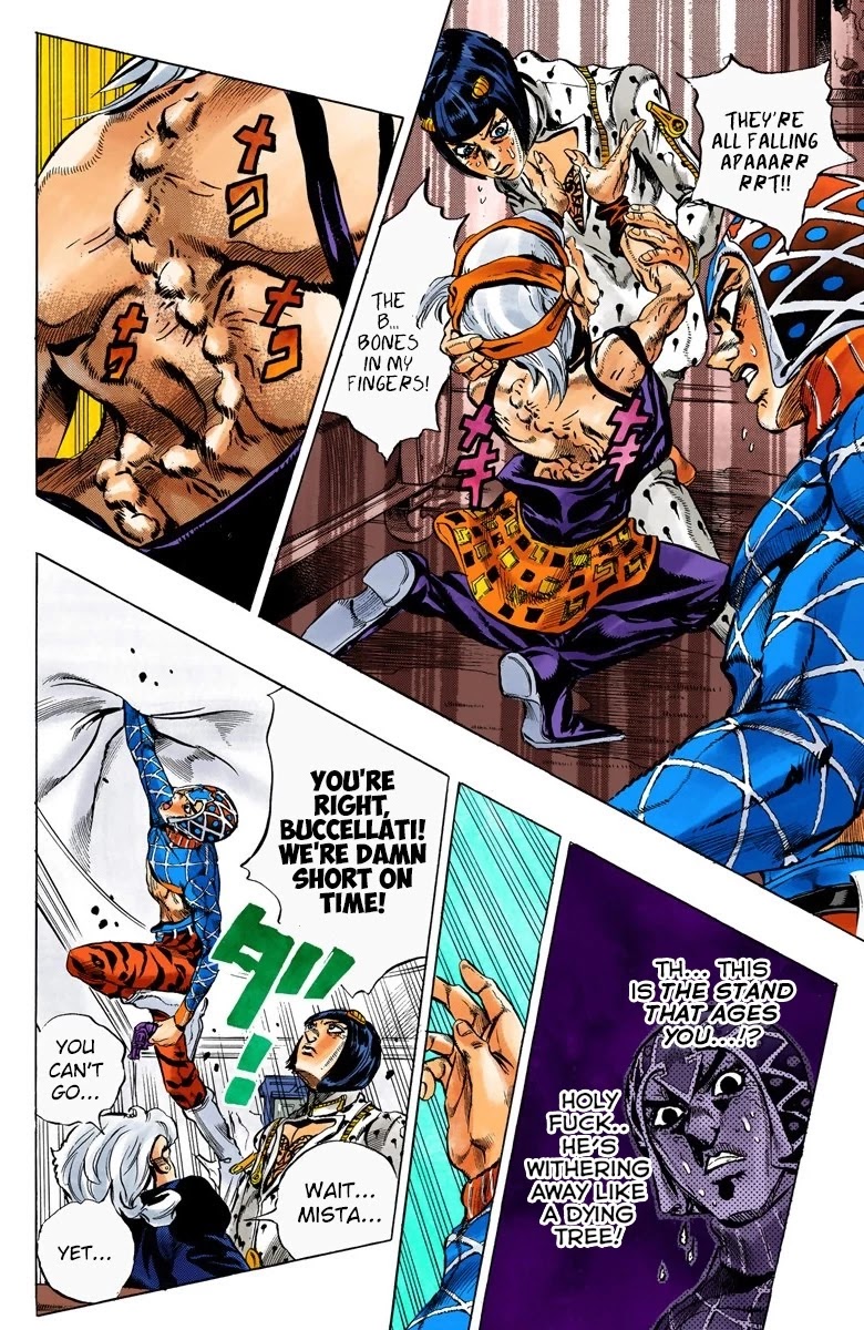 JoJo's Bizarre Adventure Part 5 - Vento Aureo (Official Colored) Chapter 50 page 8 - Chapter 50: The Grateful Dead Part 2