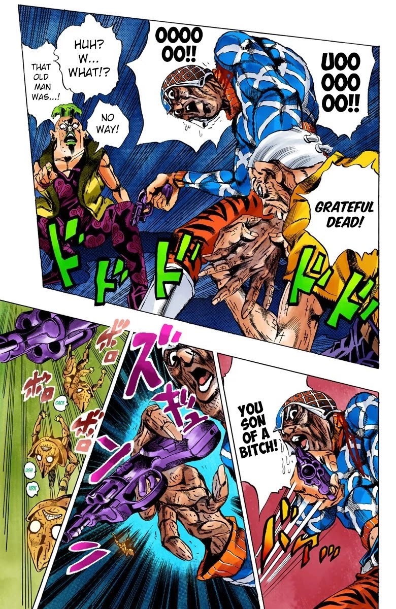 JoJo's Bizarre Adventure Part 5 - Vento Aureo (Official Colored) Chapter 52 page 13 - Chapter 52: The Grateful Dead Part 4