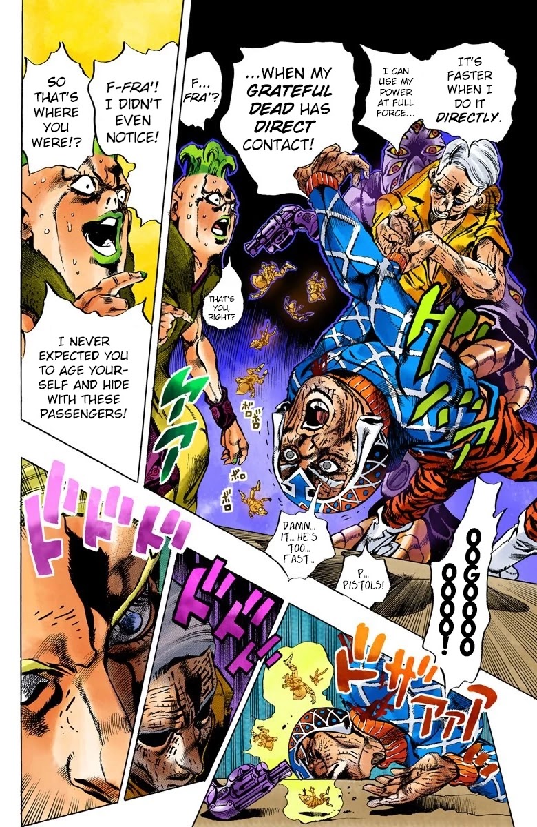 JoJo's Bizarre Adventure Part 5 - Vento Aureo (Official Colored) Chapter 52 page 14 - Chapter 52: The Grateful Dead Part 4