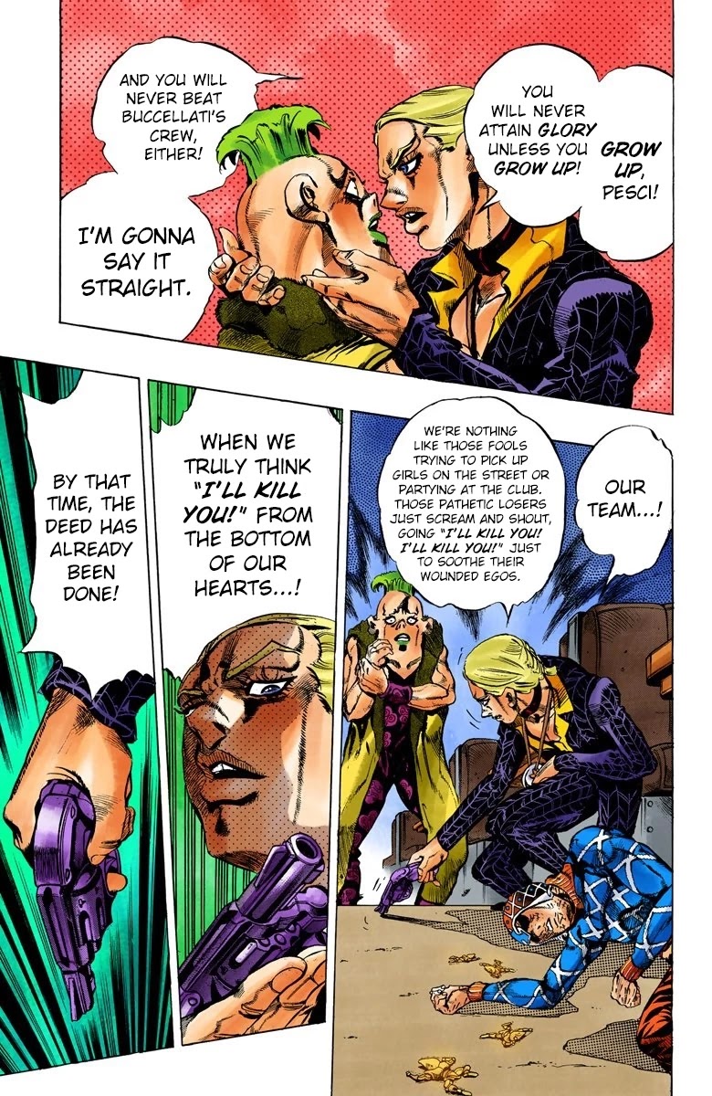 JoJo's Bizarre Adventure Part 5 - Vento Aureo (Official Colored) Chapter 52 page 19 - Chapter 52: The Grateful Dead Part 4