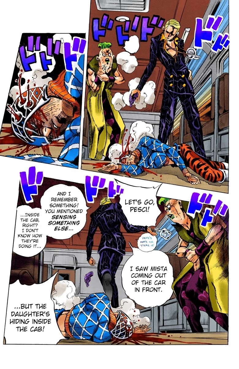 JoJo's Bizarre Adventure Part 5 - Vento Aureo (Official Colored) Chapter 52 page 21 - Chapter 52: The Grateful Dead Part 4