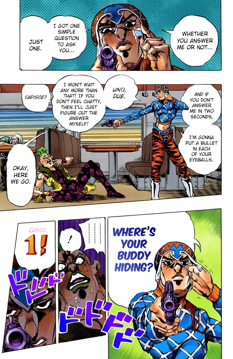 JoJo's Bizarre Adventure Part 5 - Vento Aureo (Official Colored) Chapter 52 page 9 - Chapter 52: The Grateful Dead Part 4