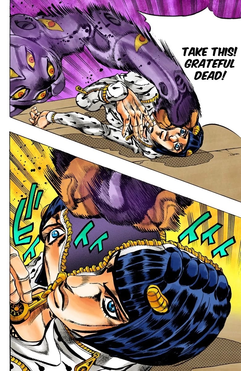 JoJo's Bizarre Adventure Part 5 - Vento Aureo (Official Colored) Chapter 54 page 10 - Chapter 54: The Grateful Dead Part 6