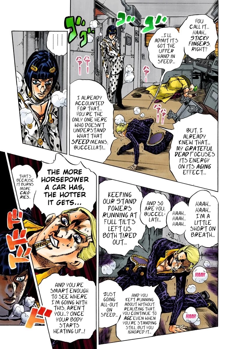 JoJo's Bizarre Adventure Part 5 - Vento Aureo (Official Colored) Chapter 54 page 13 - Chapter 54: The Grateful Dead Part 6