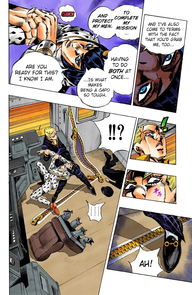 JoJo's Bizarre Adventure Part 5 - Vento Aureo (Official Colored) Chapter 54 page 15 - Chapter 54: The Grateful Dead Part 6