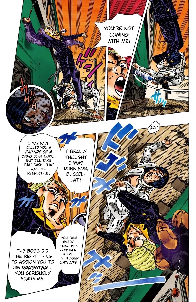 JoJo's Bizarre Adventure Part 5 - Vento Aureo (Official Colored) Chapter 55 page 11 - Chapter 55: The Grateful Dead Part 7