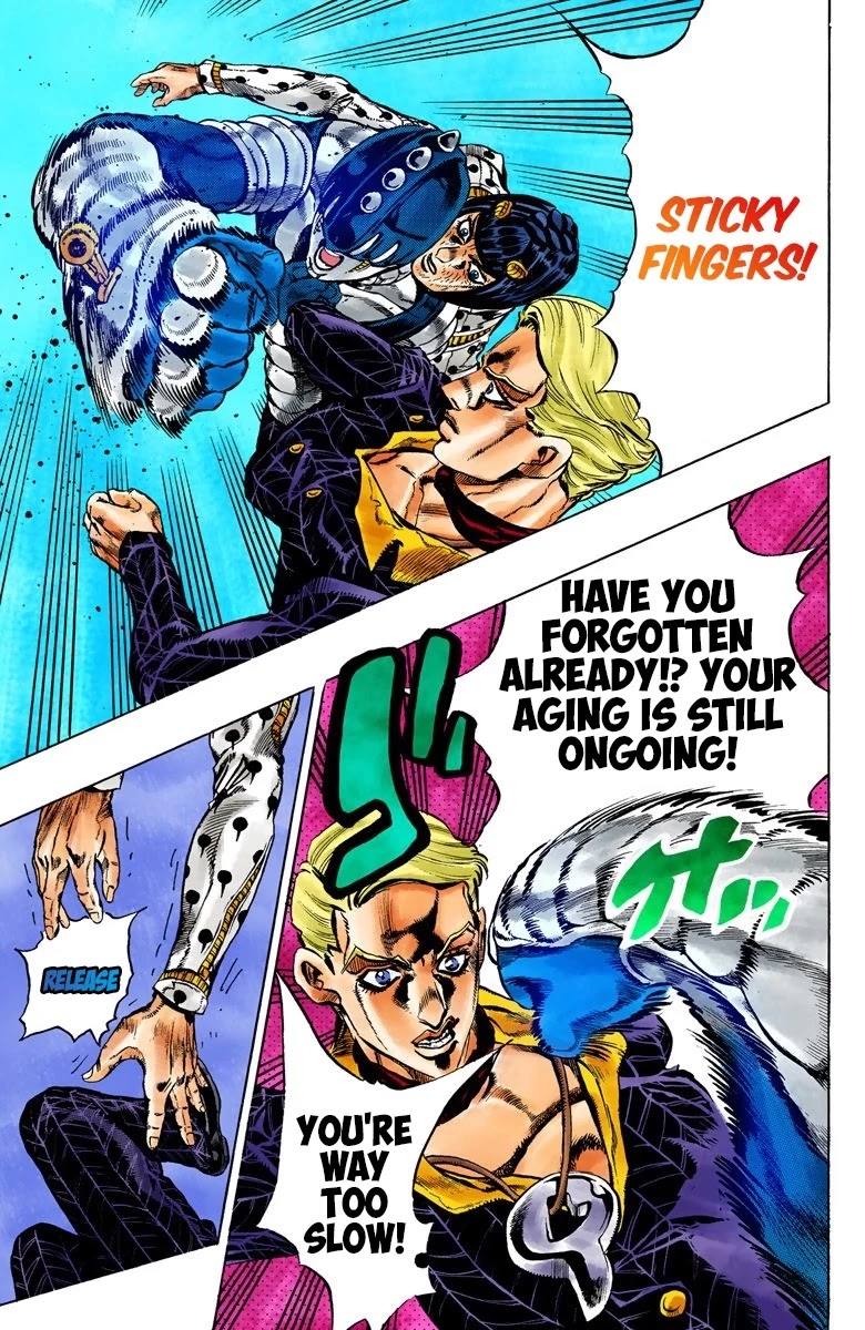 JoJo's Bizarre Adventure Part 5 - Vento Aureo (Official Colored) Chapter 55 page 13 - Chapter 55: The Grateful Dead Part 7
