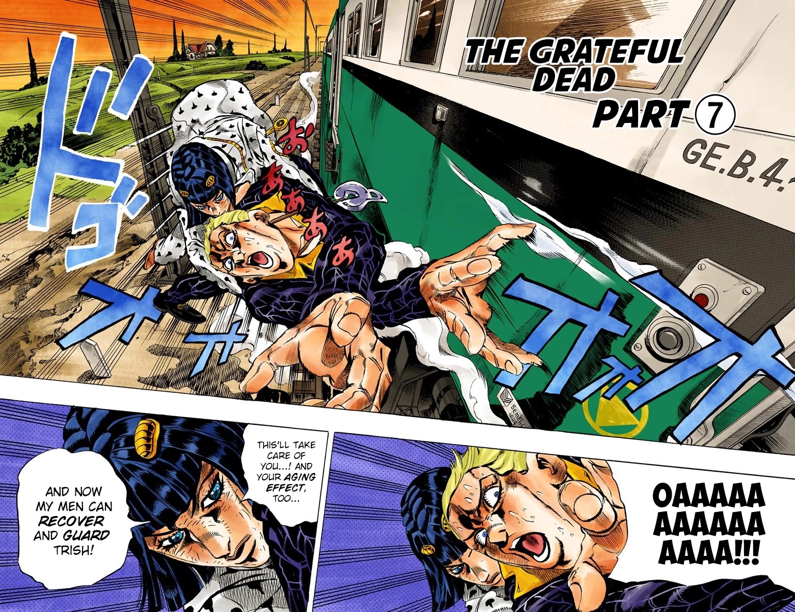 JoJo's Bizarre Adventure Part 5 - Vento Aureo (Official Colored) Chapter 55 page 3 - Chapter 55: The Grateful Dead Part 7