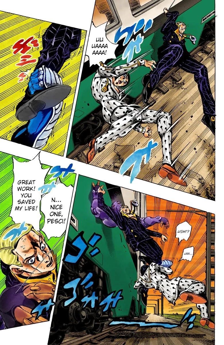 JoJo's Bizarre Adventure Part 5 - Vento Aureo (Official Colored) Chapter 55 page 9 - Chapter 55: The Grateful Dead Part 7
