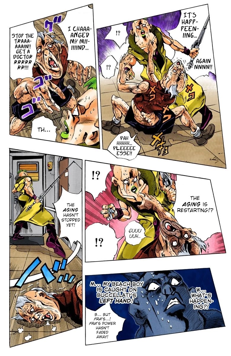 JoJo's Bizarre Adventure Part 5 - Vento Aureo (Official Colored) Chapter 56 page 10 - Chapter 56: The Grateful Dead Part 8