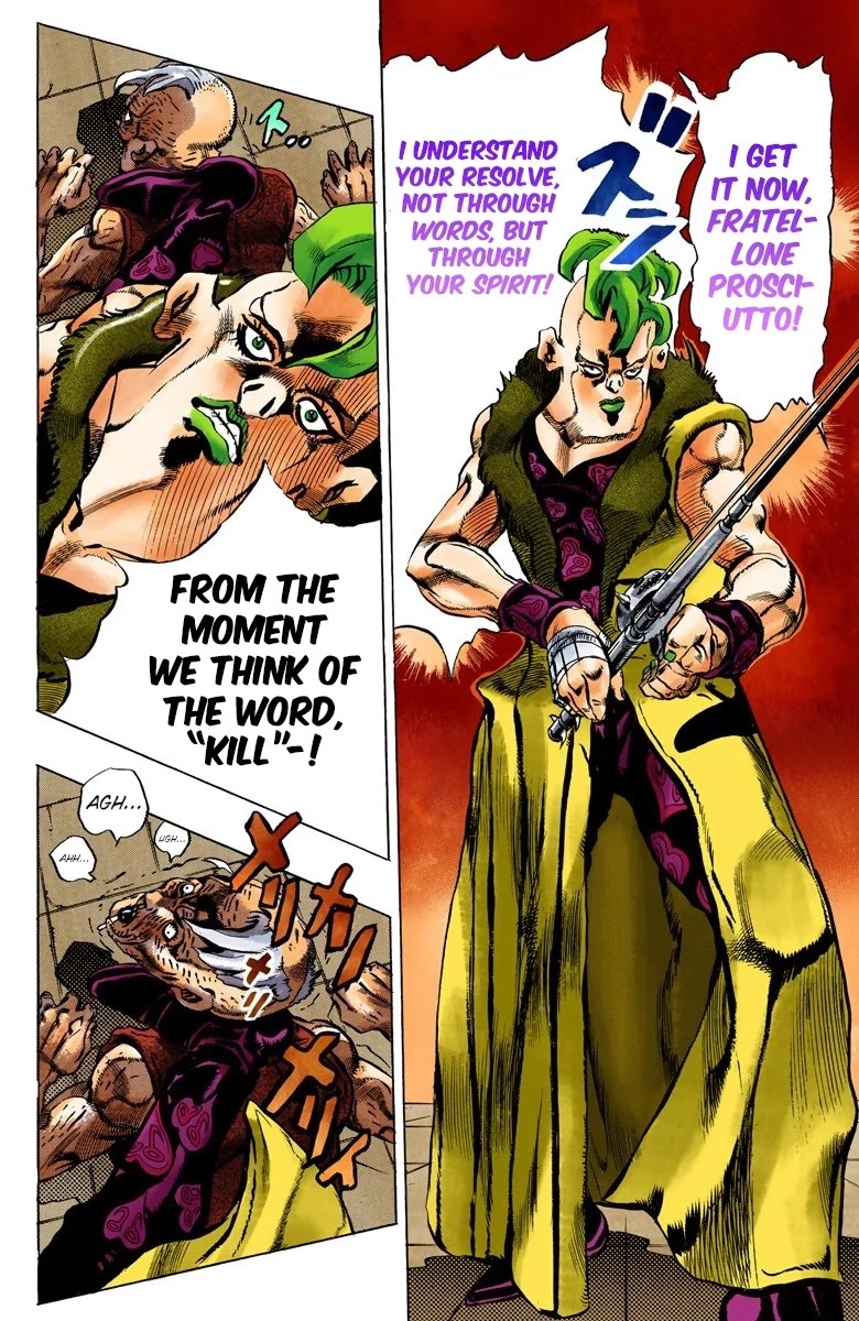 JoJo's Bizarre Adventure Part 5 - Vento Aureo (Official Colored) Chapter 56 page 15 - Chapter 56: The Grateful Dead Part 8