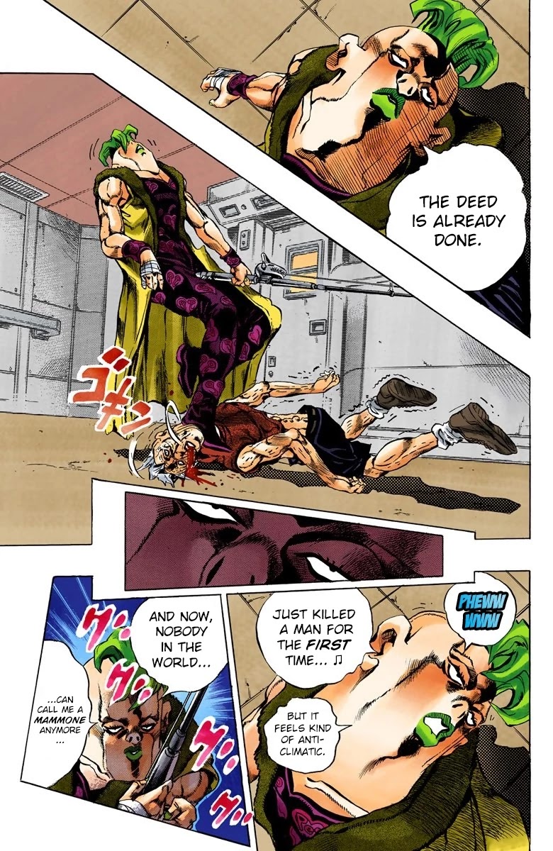 JoJo's Bizarre Adventure Part 5 - Vento Aureo (Official Colored) Chapter 56 page 16 - Chapter 56: The Grateful Dead Part 8
