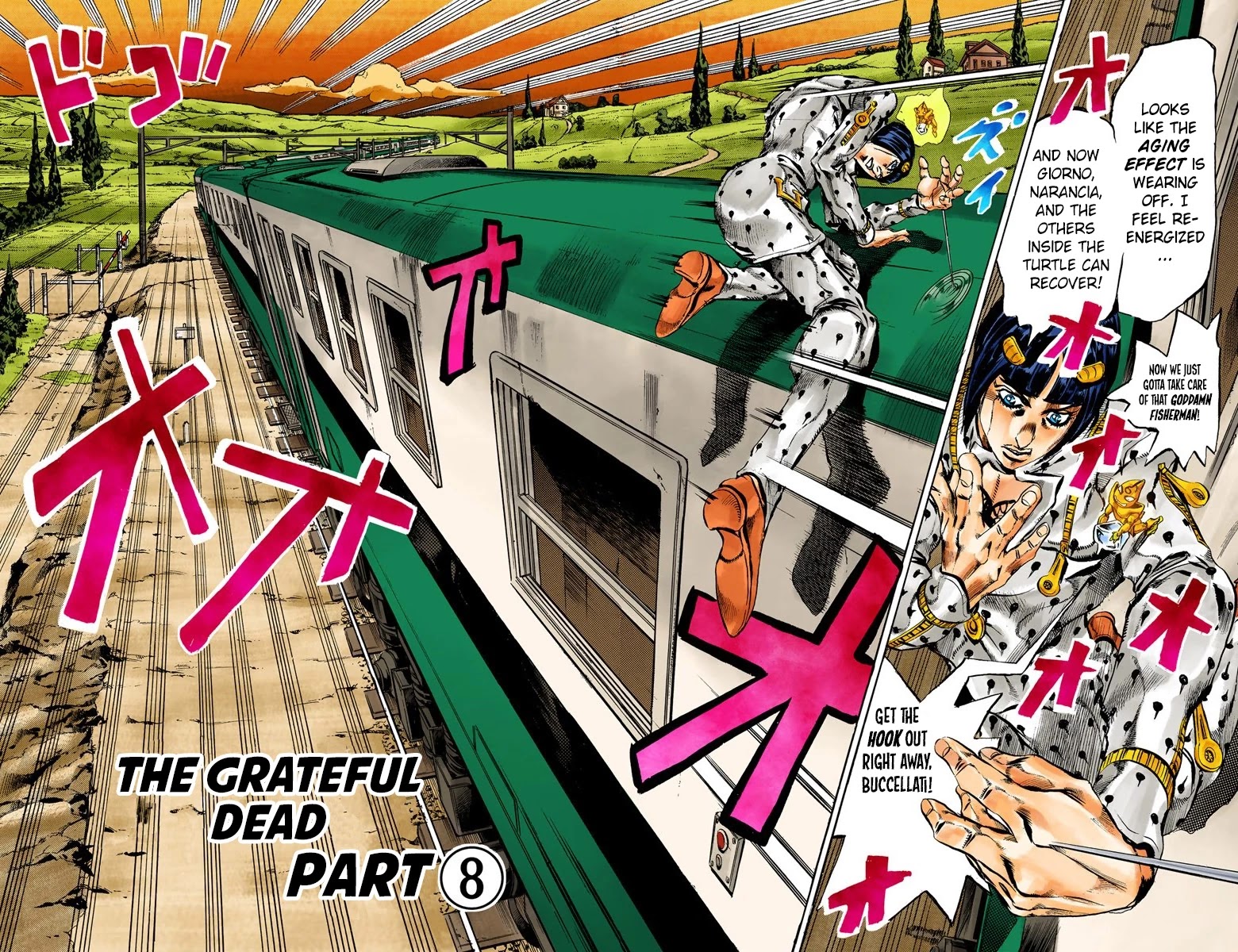 JoJo's Bizarre Adventure Part 5 - Vento Aureo (Official Colored) Chapter 56 page 3 - Chapter 56: The Grateful Dead Part 8