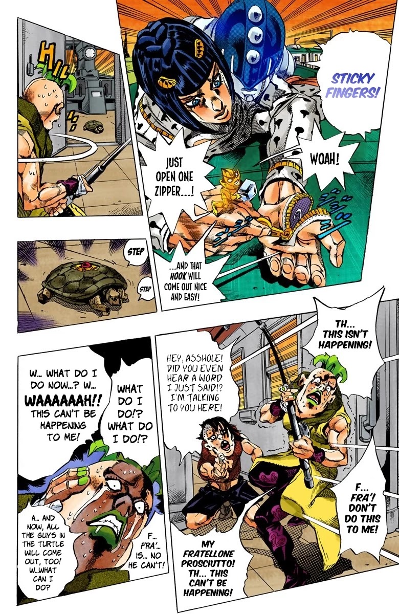 JoJo's Bizarre Adventure Part 5 - Vento Aureo (Official Colored) Chapter 56 page 8 - Chapter 56: The Grateful Dead Part 8