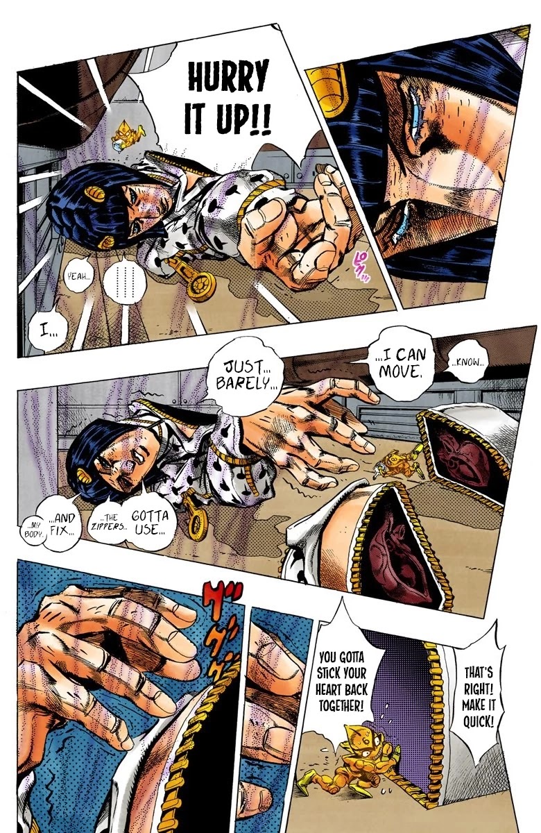 JoJo's Bizarre Adventure Part 5 - Vento Aureo (Official Colored) Chapter 58 page 12 - Chapter 58: The Grateful Dead Part 10