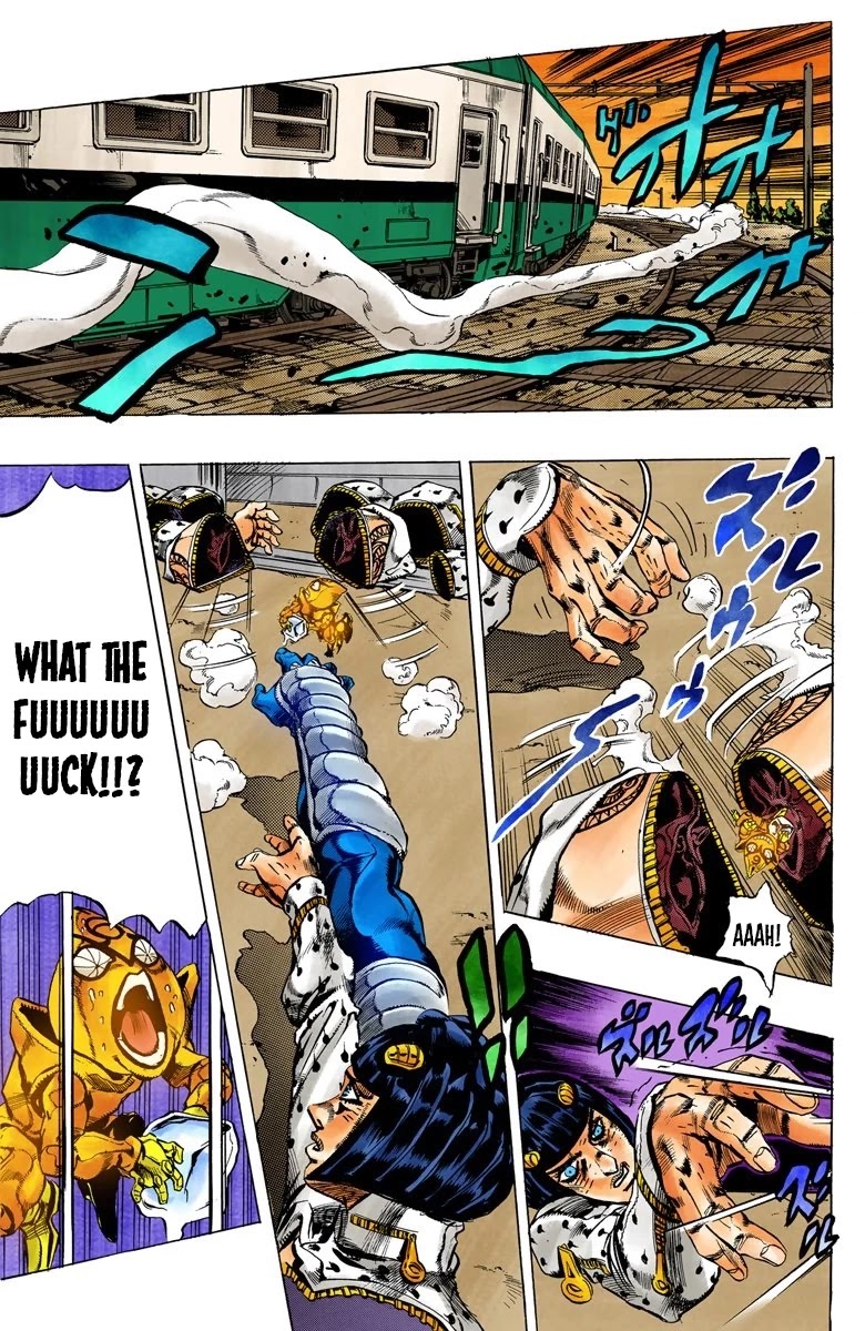 JoJo's Bizarre Adventure Part 5 - Vento Aureo (Official Colored) Chapter 58 page 13 - Chapter 58: The Grateful Dead Part 10