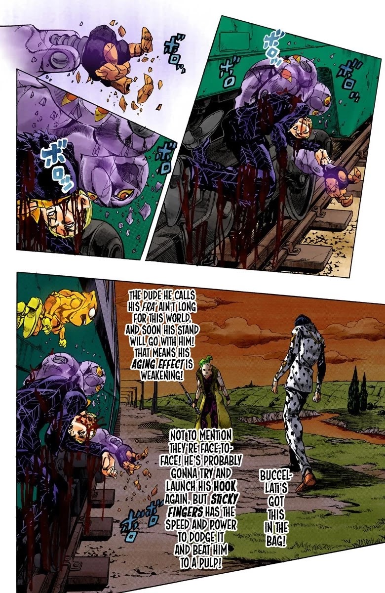 JoJo's Bizarre Adventure Part 5 - Vento Aureo (Official Colored) Chapter 59 page 4 - Chapter 59: The Grateful Dead Part 11