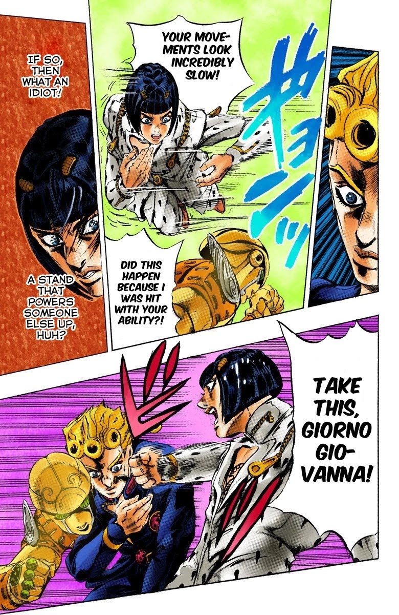 JoJo's Bizarre Adventure Part 5 - Vento Aureo (Official Colored) Chapter 6 page 15 - Chapter 6: Buccellati's Coming! Part 3