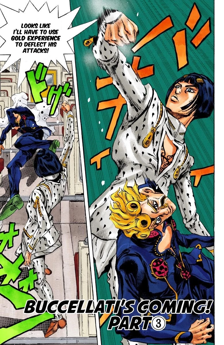 JoJo's Bizarre Adventure Part 5 - Vento Aureo (Official Colored) Chapter 6 page 2 - Chapter 6: Buccellati's Coming! Part 3