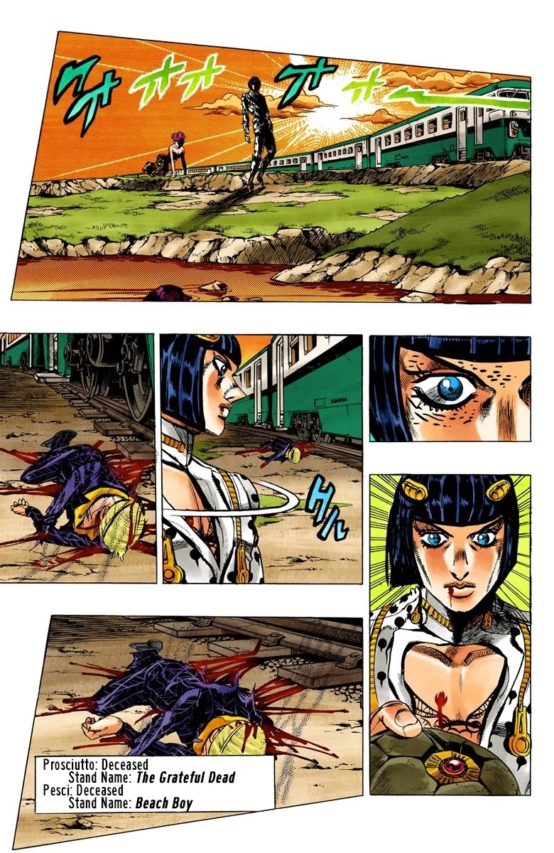 JoJo's Bizarre Adventure Part 5 - Vento Aureo (Official Colored) Chapter 60 page 13 - Chapter 60: The Grateful Dead Part 12