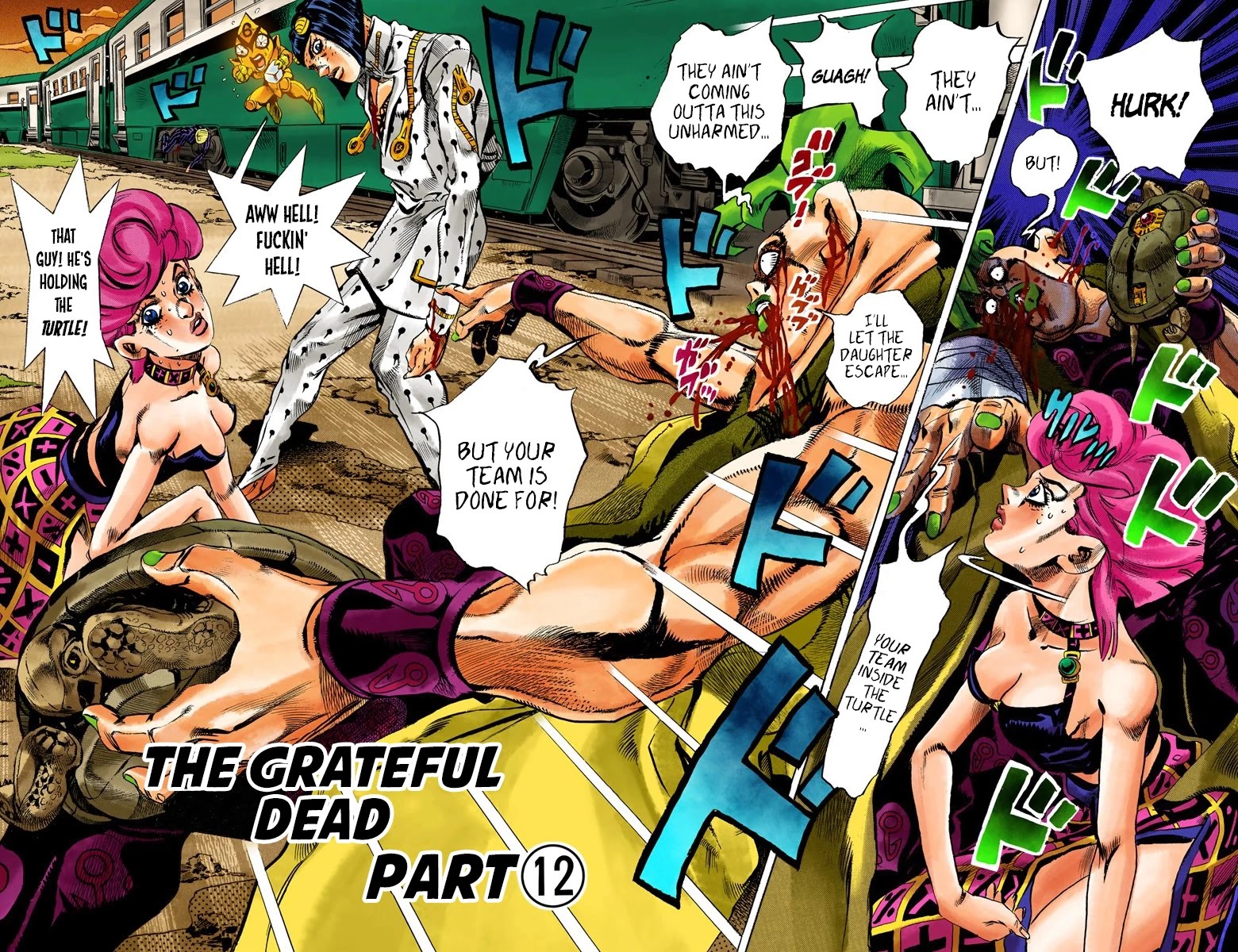 JoJo's Bizarre Adventure Part 5 - Vento Aureo (Official Colored) Chapter 60 page 3 - Chapter 60: The Grateful Dead Part 12