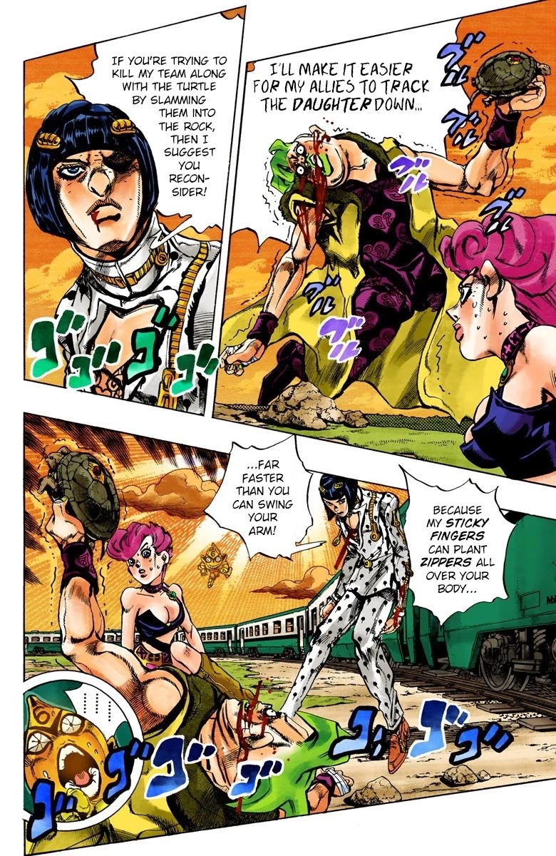JoJo's Bizarre Adventure Part 5 - Vento Aureo (Official Colored) Chapter 60 page 4 - Chapter 60: The Grateful Dead Part 12