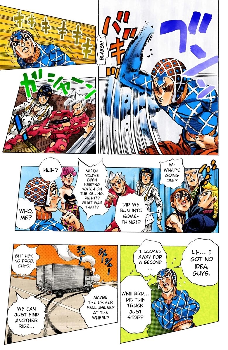 JoJo's Bizarre Adventure Part 5 - Vento Aureo (Official Colored) Chapter 61 page 11 - Chapter 61: Baby Face Part 1