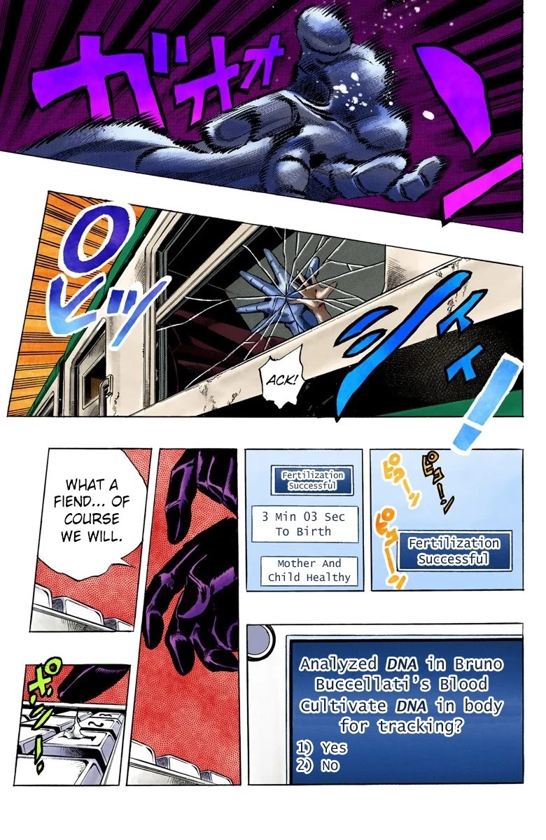 JoJo's Bizarre Adventure Part 5 - Vento Aureo (Official Colored) Chapter 61 page 21 - Chapter 61: Baby Face Part 1