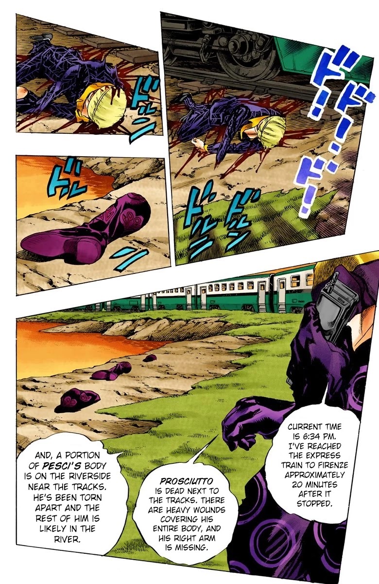 JoJo's Bizarre Adventure Part 5 - Vento Aureo (Official Colored) Chapter 61 page 4 - Chapter 61: Baby Face Part 1