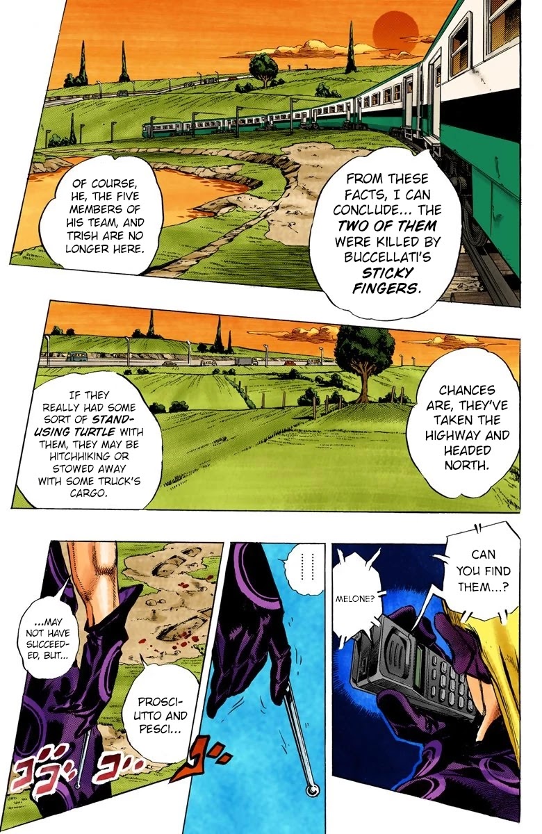 JoJo's Bizarre Adventure Part 5 - Vento Aureo (Official Colored) Chapter 61 page 5 - Chapter 61: Baby Face Part 1