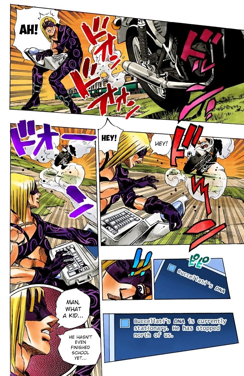 JoJo's Bizarre Adventure Part 5 - Vento Aureo (Official Colored) Chapter 62 page 18 - Chapter 62: Baby Face Part 2