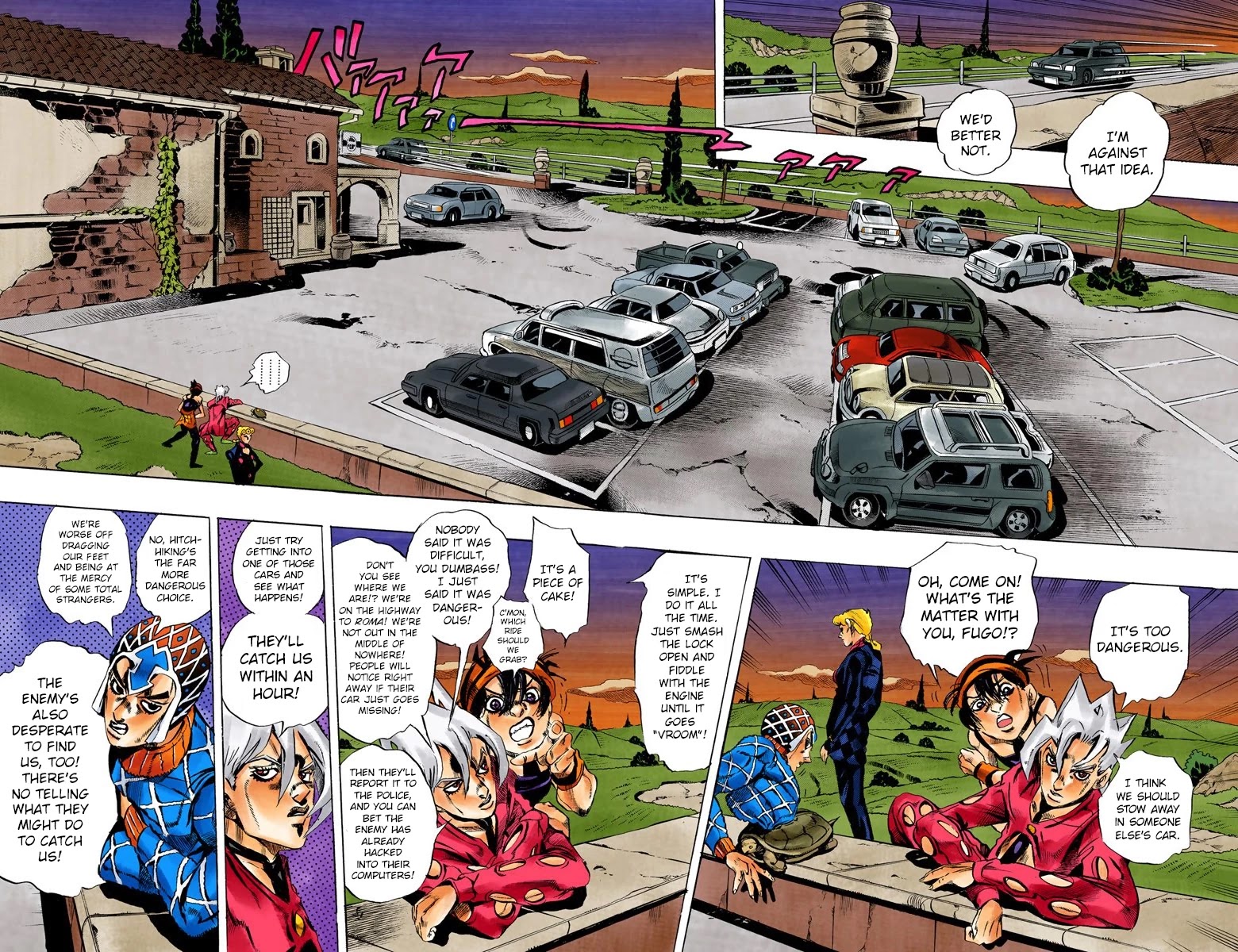 JoJo's Bizarre Adventure Part 5 - Vento Aureo (Official Colored) Chapter 63 page 3 - Chapter 63: Baby Face Part 3