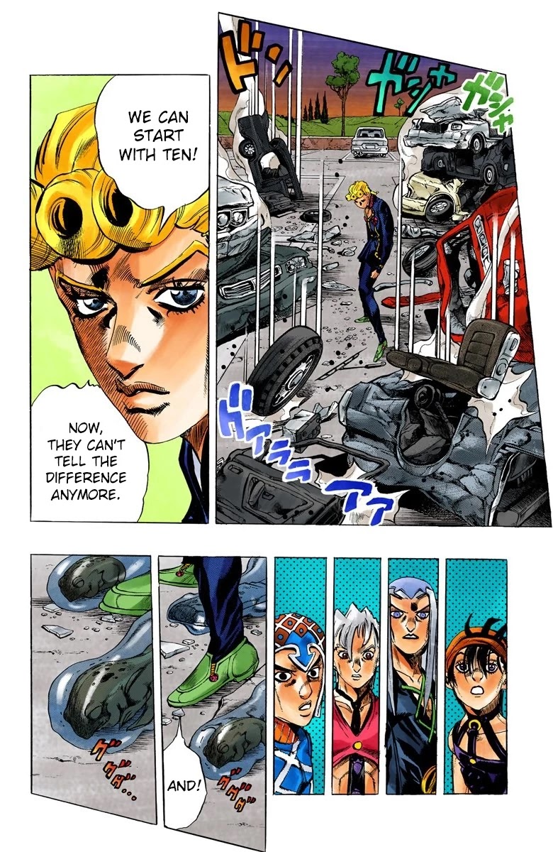 JoJo's Bizarre Adventure Part 5 - Vento Aureo (Official Colored) Chapter 63 page 6 - Chapter 63: Baby Face Part 3