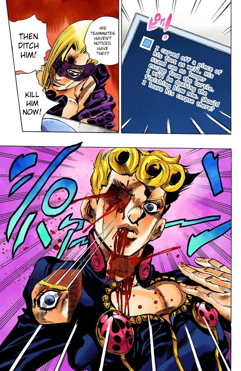 JoJo's Bizarre Adventure Part 5 - Vento Aureo (Official Colored) Chapter 64 page 15 - Chapter 64: Baby Face Part 4