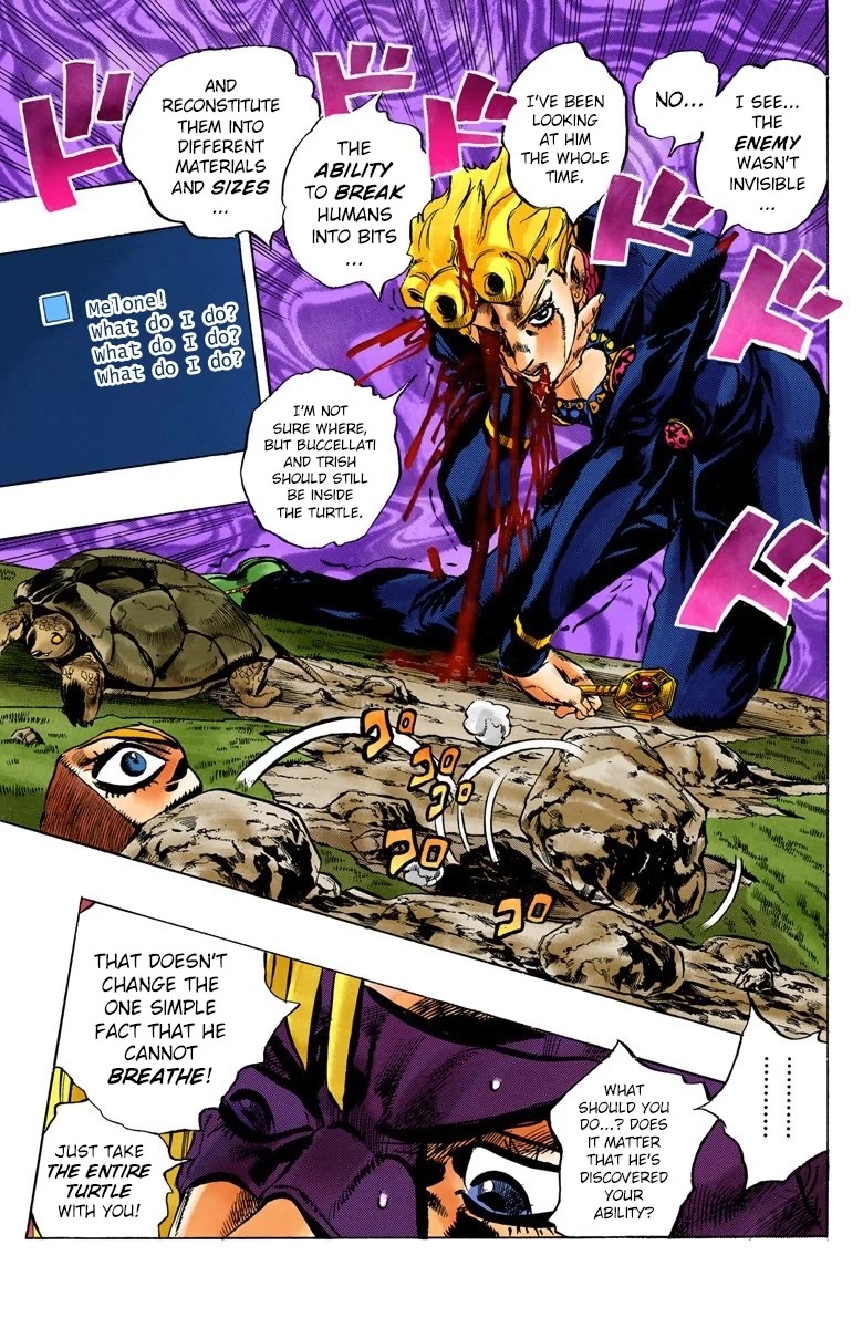 JoJo's Bizarre Adventure Part 5 - Vento Aureo (Official Colored) Chapter 64 page 20 - Chapter 64: Baby Face Part 4
