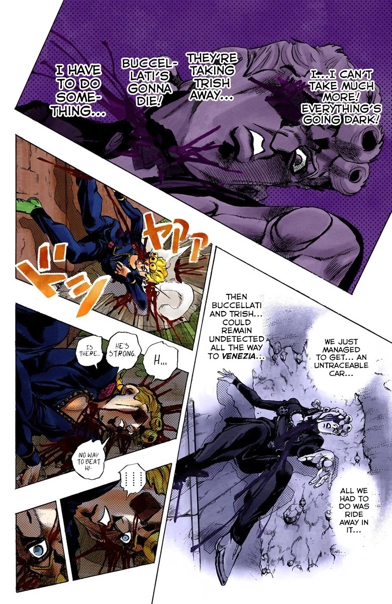 JoJo's Bizarre Adventure Part 5 - Vento Aureo (Official Colored) Chapter 65 page 12 - Chapter 65: Baby Face Part 5