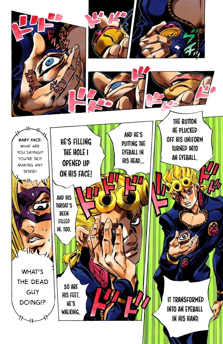 JoJo's Bizarre Adventure Part 5 - Vento Aureo (Official Colored) Chapter 65 page 18 - Chapter 65: Baby Face Part 5