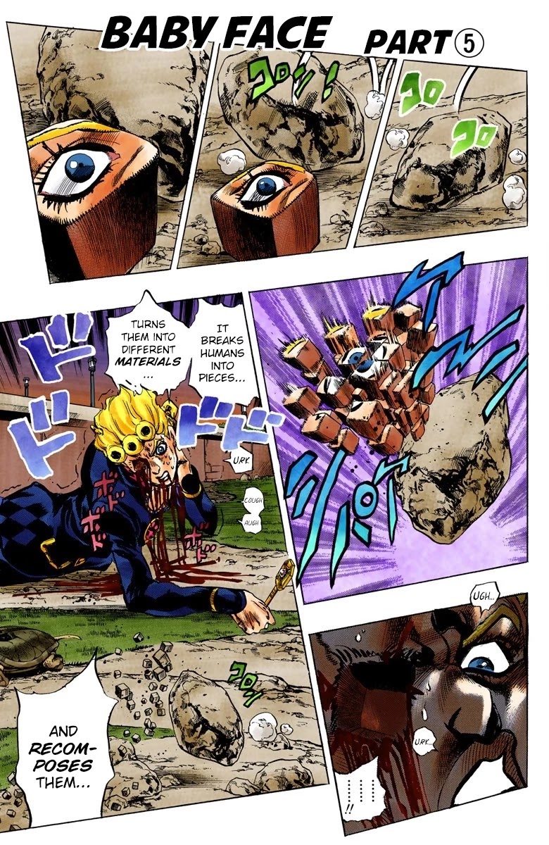 JoJo's Bizarre Adventure Part 5 - Vento Aureo (Official Colored) Chapter 65 page 2 - Chapter 65: Baby Face Part 5