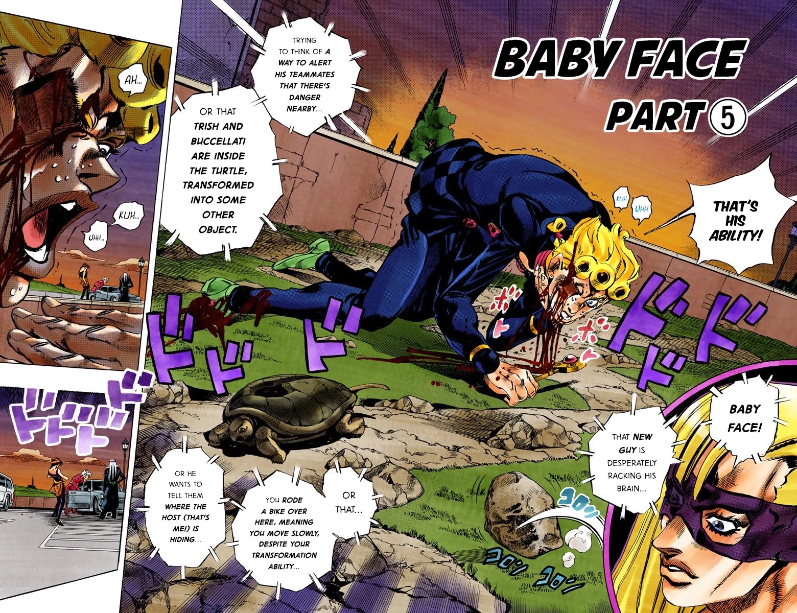 JoJo's Bizarre Adventure Part 5 - Vento Aureo (Official Colored) Chapter 65 page 3 - Chapter 65: Baby Face Part 5