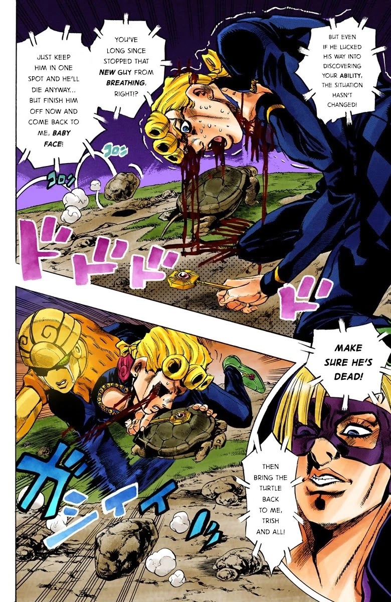 JoJo's Bizarre Adventure Part 5 - Vento Aureo (Official Colored) Chapter 65 page 4 - Chapter 65: Baby Face Part 5