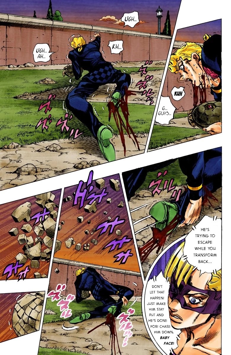 JoJo's Bizarre Adventure Part 5 - Vento Aureo (Official Colored) Chapter 65 page 7 - Chapter 65: Baby Face Part 5