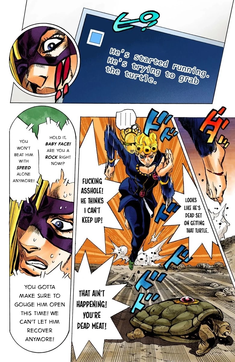 JoJo's Bizarre Adventure Part 5 - Vento Aureo (Official Colored) Chapter 66 page 7 - Chapter 66: Baby Face Part 6
