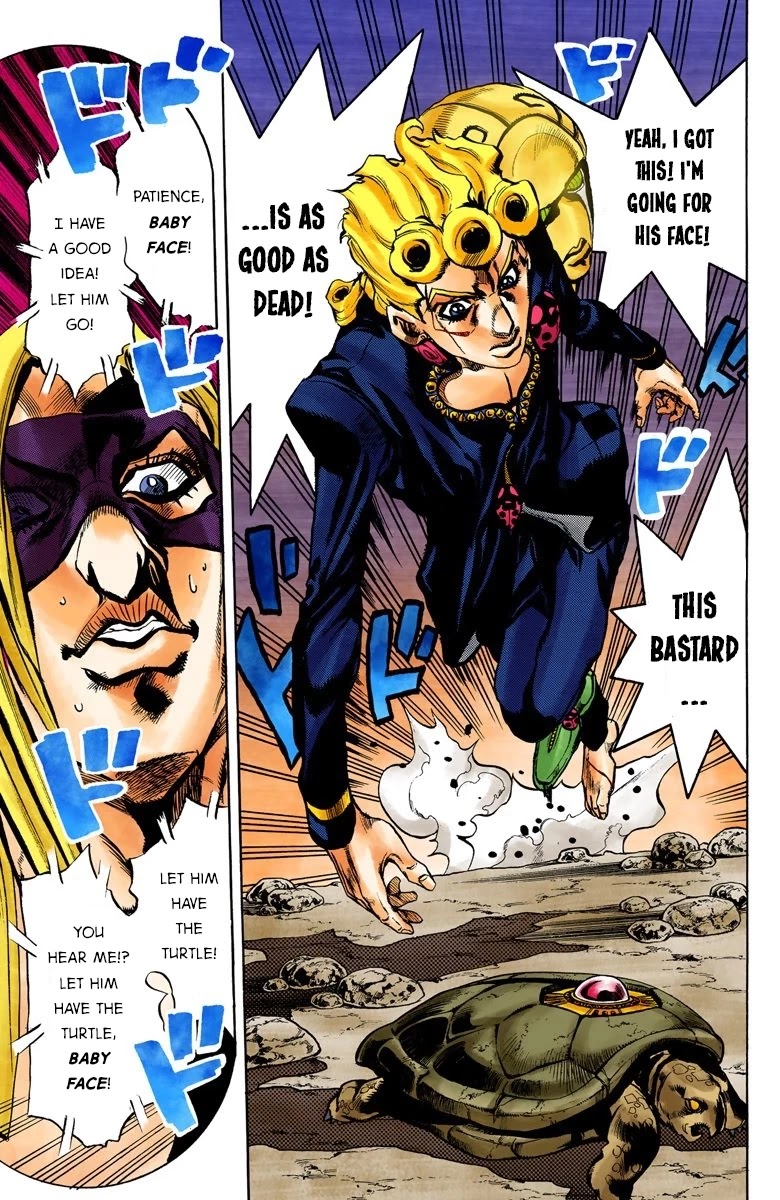 JoJo's Bizarre Adventure Part 5 - Vento Aureo (Official Colored) Chapter 66 page 8 - Chapter 66: Baby Face Part 6