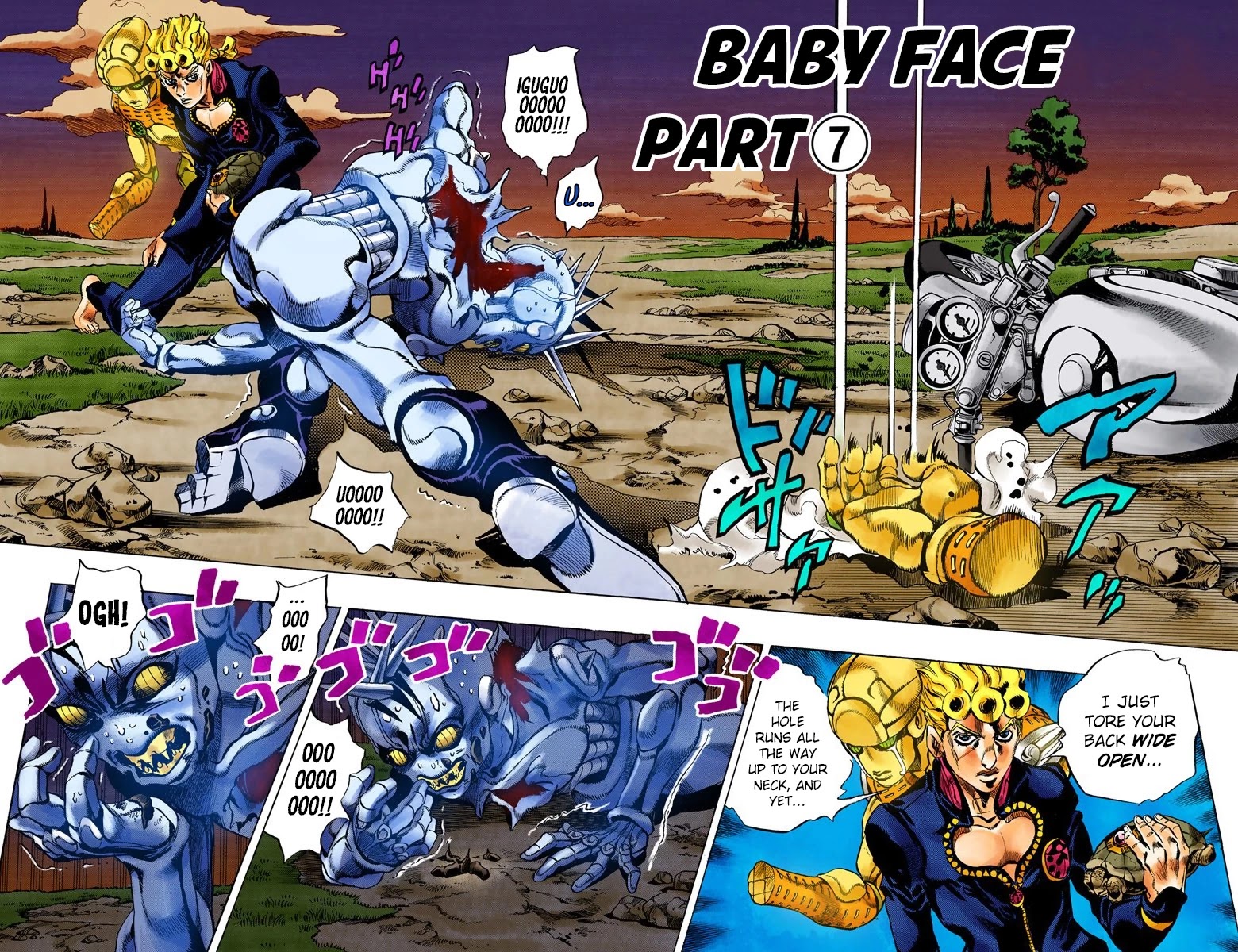 JoJo's Bizarre Adventure Part 5 - Vento Aureo (Official Colored) Chapter 67 page 3 - Chapter 67: Baby Face Part 7