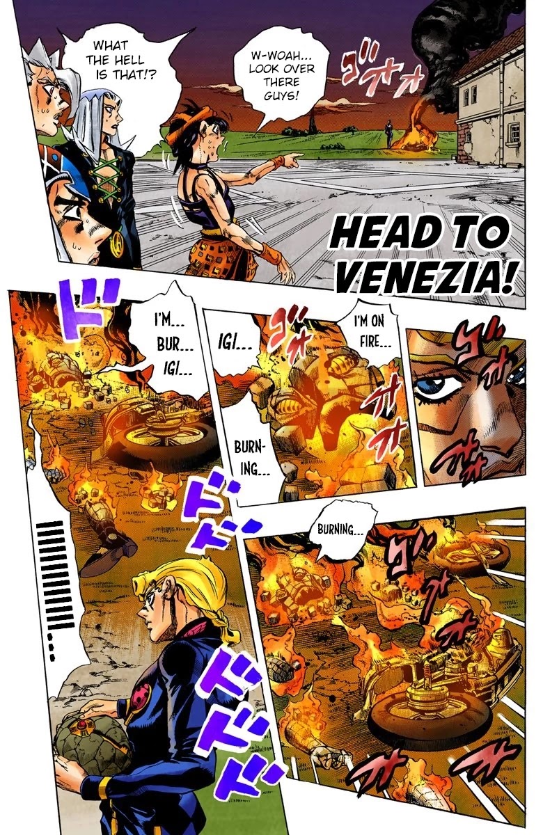 JoJo's Bizarre Adventure Part 5 - Vento Aureo (Official Colored) Chapter 68 page 2 - Chapter 68: Head to Venezia!