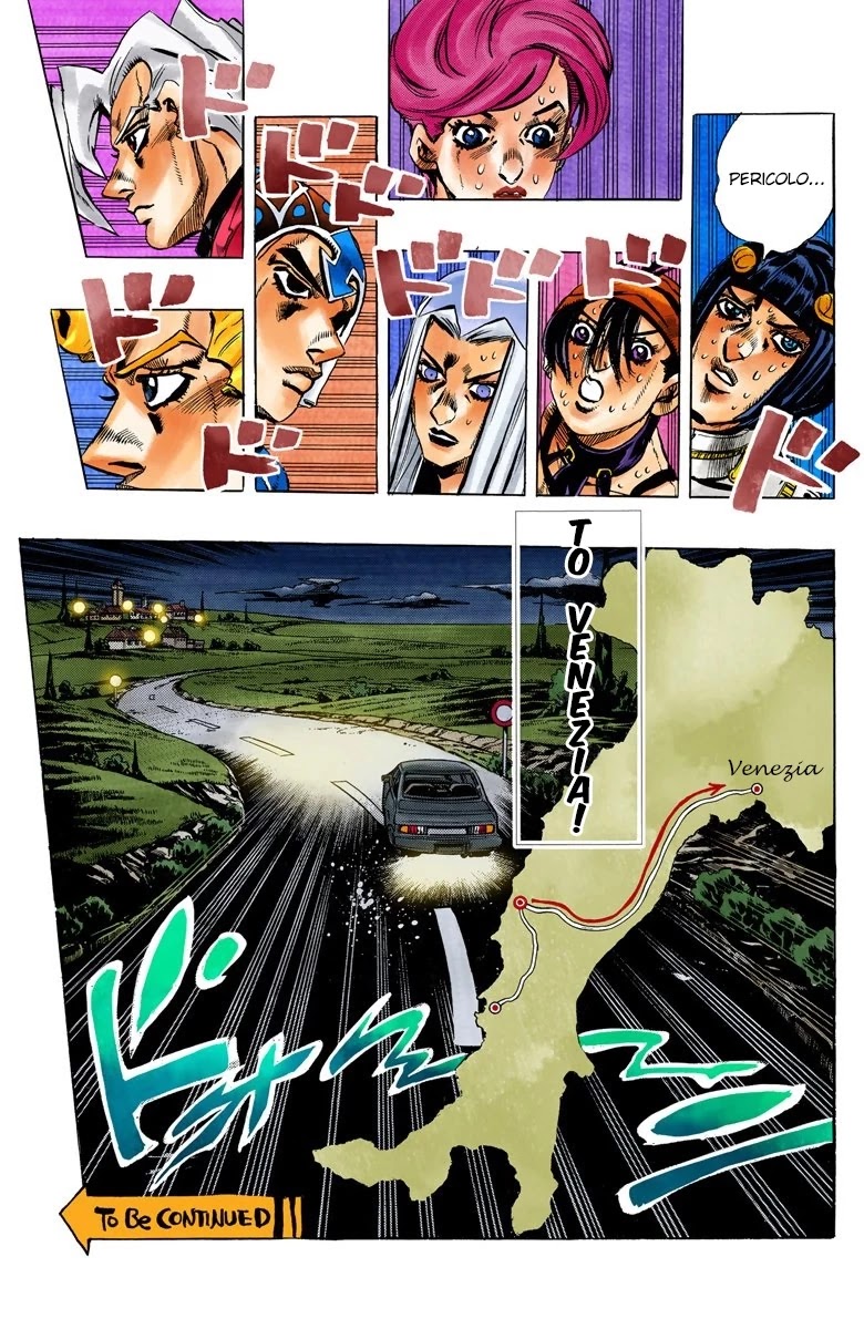JoJo's Bizarre Adventure Part 5 - Vento Aureo (Official Colored) Chapter 68 page 20 - Chapter 68: Head to Venezia!